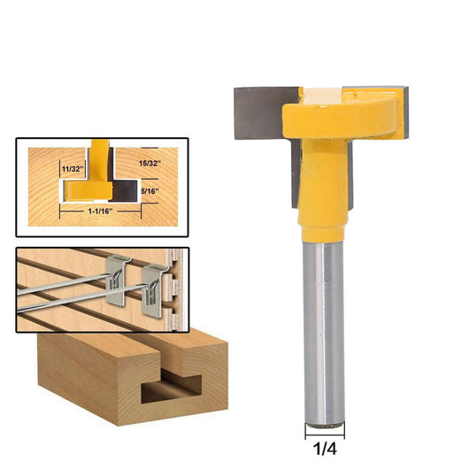Fresa de Vástago 1/4" Recto para Ranuras T en Carpintería - Image 4