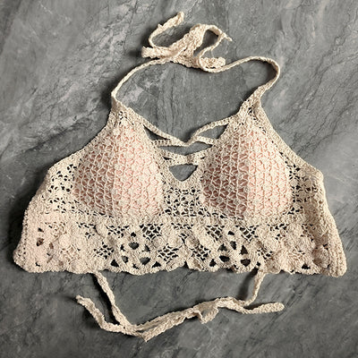 Chaleco Femenino de Algodón con Encaje Calado Bordado - Image 11