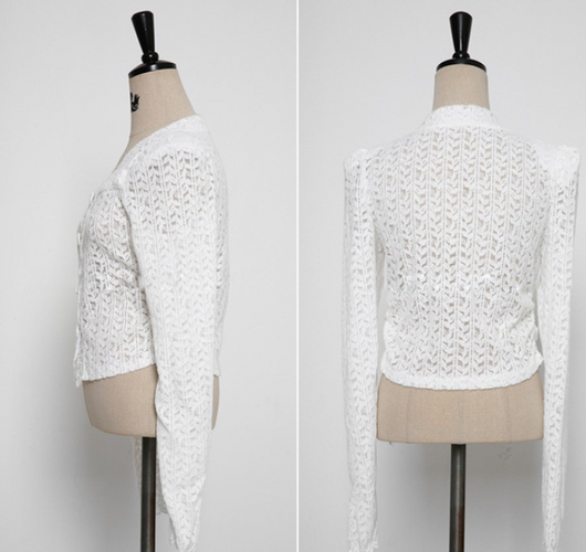 Conjunto Falda Alta de Encaje Hueco y Blusa - Dos Piezas - Image 14