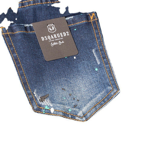 Jeans para Hombre con Efecto Spray Paint y Lavado Tinta Artística - Image 11