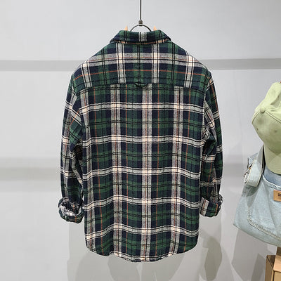 Camisa de Cuadros Verde en Algodón con Manga Larga - Image 5