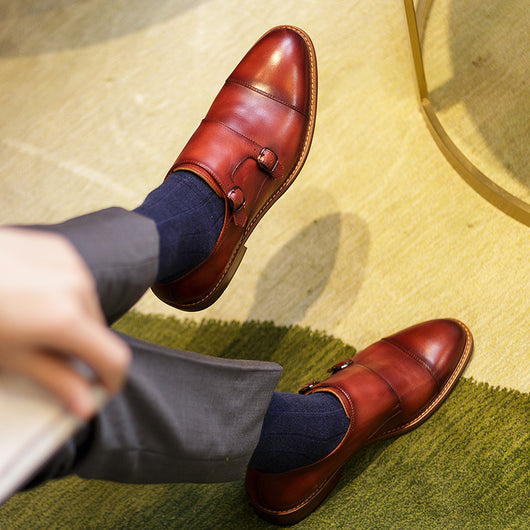 Zapatos Monk de Cuero Genuino Artesanales para Hombre - Calzado Formal Ejecutivo - Image 3