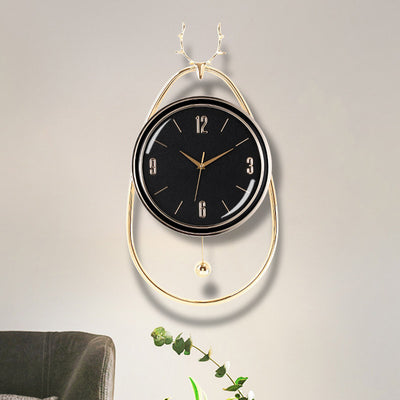 Reloj de Pared Cabeza de Ciervo Nórdico Lujo Minimalista - Image 6