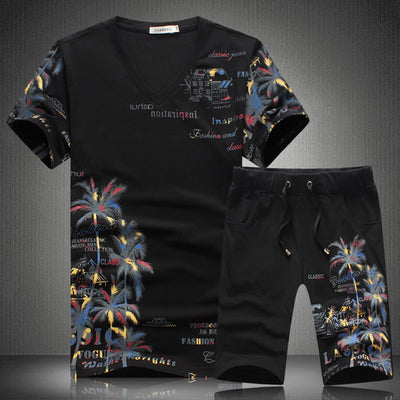 Conjunto Deportivo Casual para Hombre - Playera y Shorts Estampados - Image 2