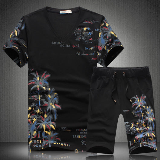 Conjunto Deportivo Casual para Hombre - Playera y Shorts Estampados - Image 2