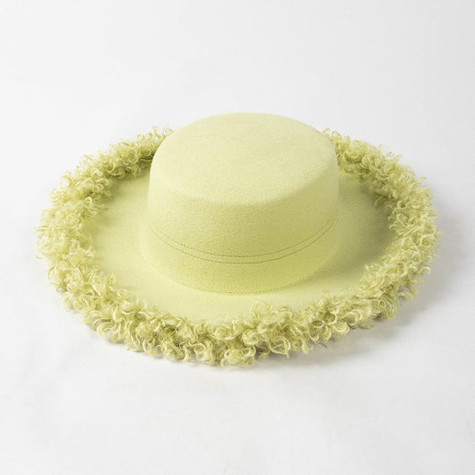 Sombrero de Lana Premium con Ala Rizada - Estilo Casual Invierno - Image 2
