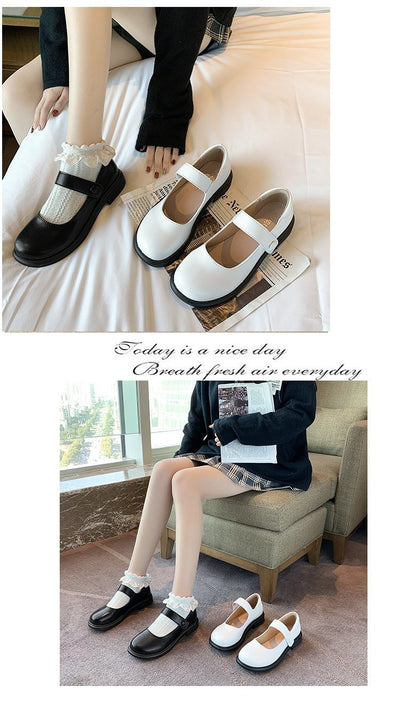 Zapatos Mary Jane Planos Estilo Universitario para Mujer - Image 17