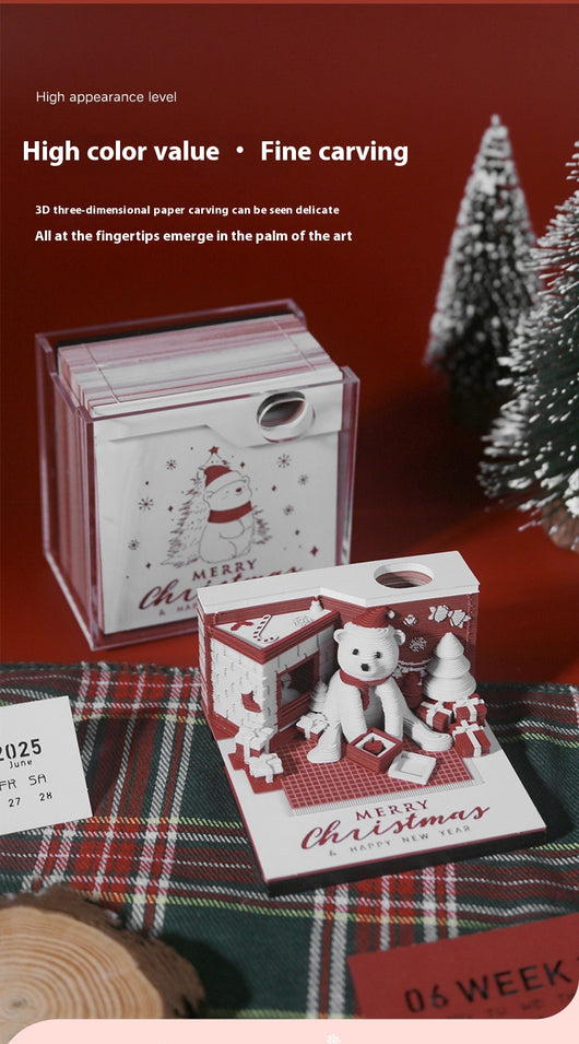 Calendario Navideño 3D con Papel Troquelado y Notas - Image 9