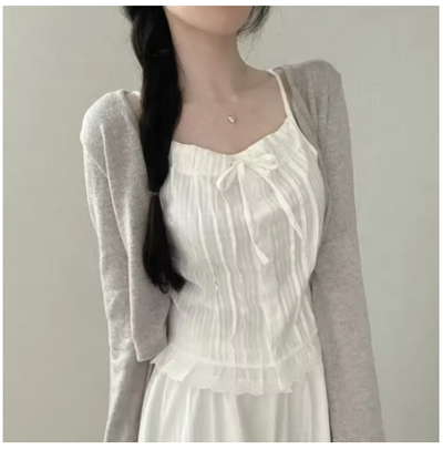Blusa Francesa Blanca Corta para Mujer - Image 8