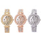 Reloj de Mujer Estampado Leopardo con Diamantes Tridimensionales