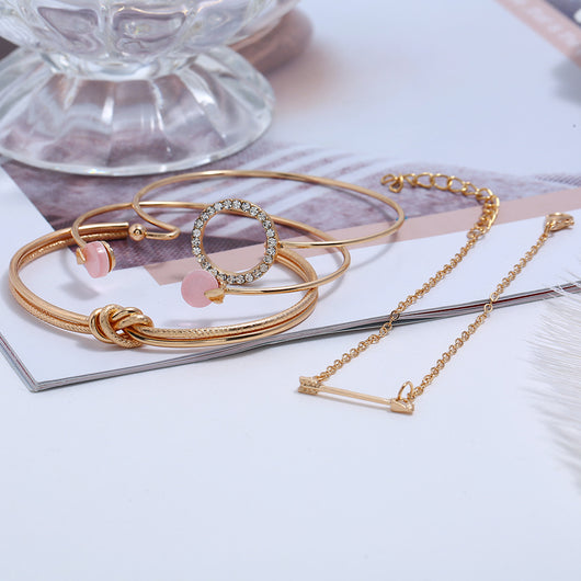 Pulsera de Diamante con Círculo Anudado y Flecha de Personalidad - Image 35
