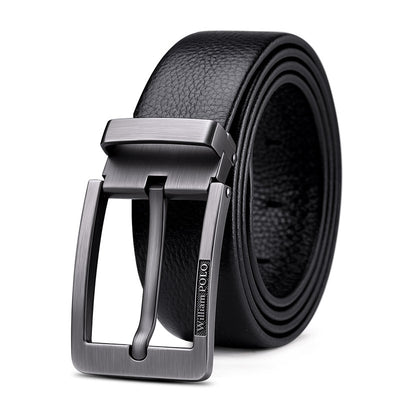 Cinturón de Cuero Genuino con Hebilla Grabada para Hombre - Image 9