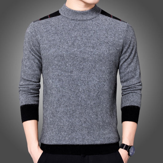 Suéter Cuello Alto Reversible de Terciopelo Manga Larga para Hombre - Image 6