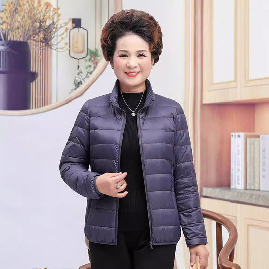 Chaqueta Corta de Plumón de Pato Blanco para Mujer - Abrigo Elegante y Ligero - Image 21