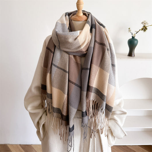 Bufanda Unisex Otoño Invierno con Borlas - Versátil para Cualquier Estilo - Image 11