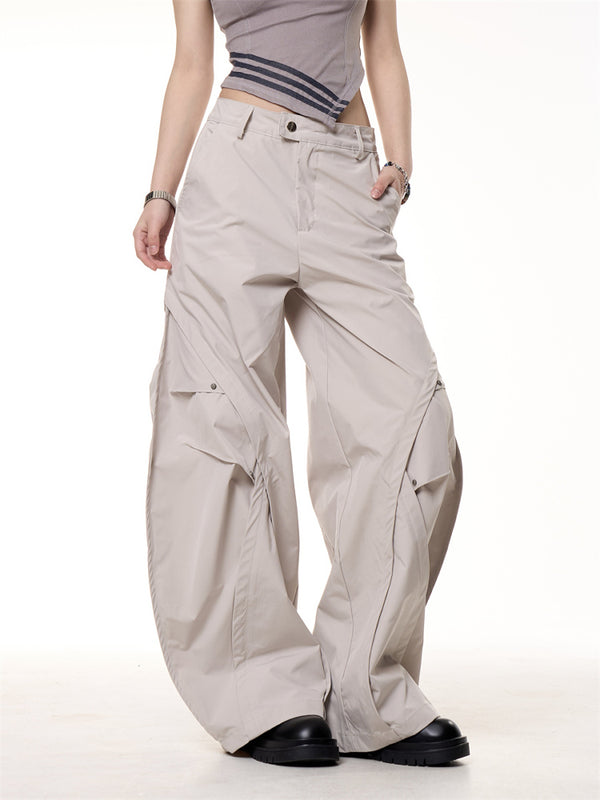 Pantalón Ancho Plisado Retro Funcional - Image 3