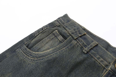 Jeans Rectos con Costuras en Relieve - Diseño Urbano Tridimensional - Image 5