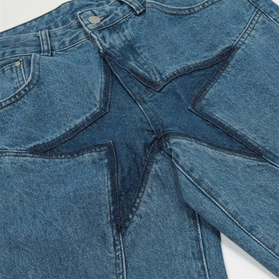 Jeans Hip-hop con Pentagrama y Cierre Lateral para Hombre - Image 3