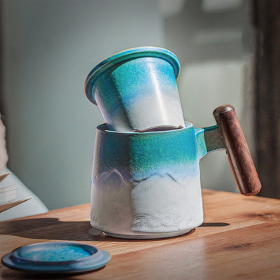 Taza Infusora con Filtro Separador de Té y Tapa - Image 14