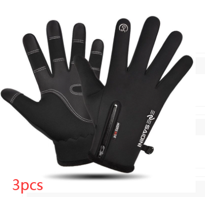 Guantes de Invierno para Hombre con Pantalla Táctil, Cierre de Cremallera e Impermeables - Image 8