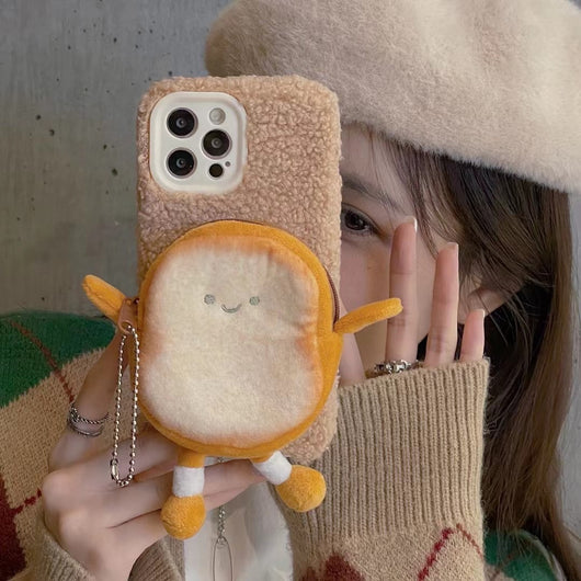 Monedero Peluche Cartoon con Estuche para Móvil 2 en 1 - Image 2
