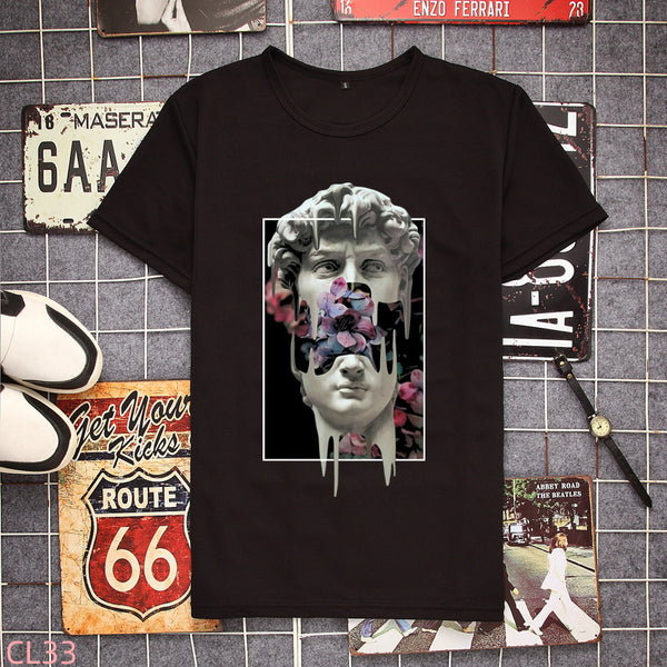 Camiseta Holgada de Manga Corta Talla Grande para Hombre
