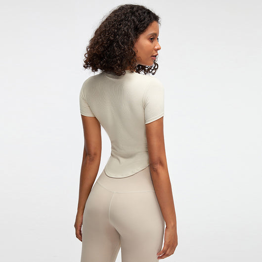 Blusa Deportiva Ajustada con Soporte de Pecho para Correr - Image 4