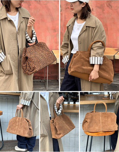 Bolso Tote Retro de Cuero Gamuza Premium para el Día a Día - Image 8
