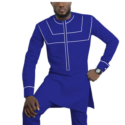 Traje Casual de Algodón Étnico Africano para Hombre - Image 17