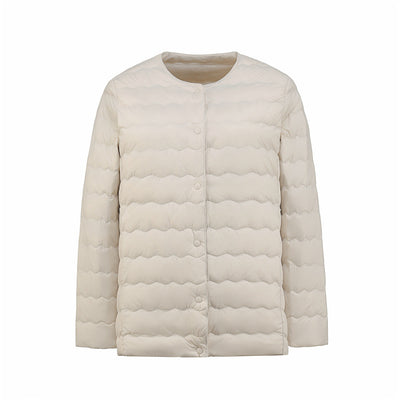 Chaqueta Corta Acolchada para Mujer con Cuello Fruncido - Image 25