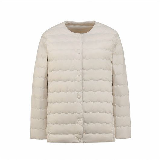Chaqueta Corta Acolchada para Mujer con Cuello Fruncido - Image 25