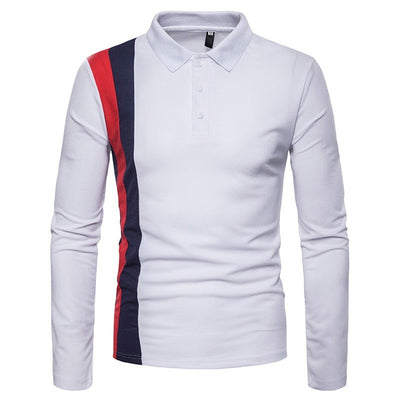 Camisa Casual de Manga Larga con Costuras Tricolor para Hombre - Image 3