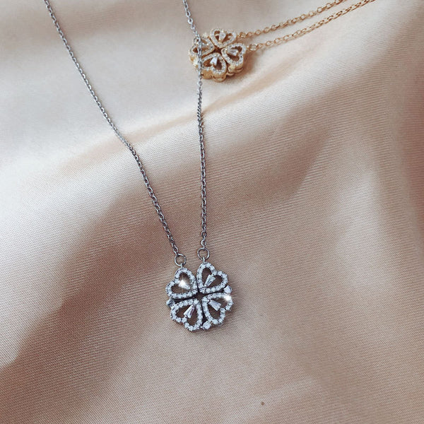 Collar Trébol de Cuatro Hojas Desmontable con Circones - Cadena Corta Multiuso para Mujer - Image 5