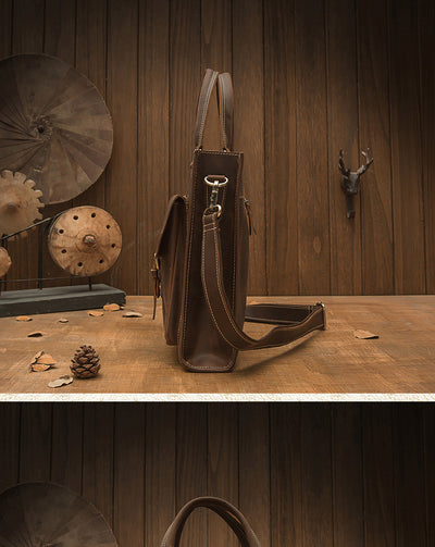 Maletín de Cuero Vintage Hecho a Mano para Hombre - Image 11