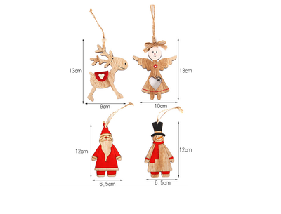 Ángeles Navideños de Madera para Decoración del Hogar - Image 14