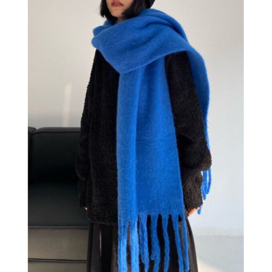 Bufanda Mohair Gruesa y Esponjosa - Abrigo Cálido de Lujo para Mujer - Image 6