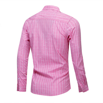 Camisa de Algodón a Cuadros con Combinación de Colores - Image 3