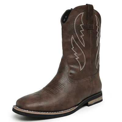 Bota Vaquera Retro Otoño Invierno - Estilo Western Clásico - Image 2
