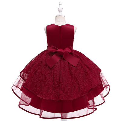 Vestido Princesa Niña con Encaje y Malla Bordada - Image 14