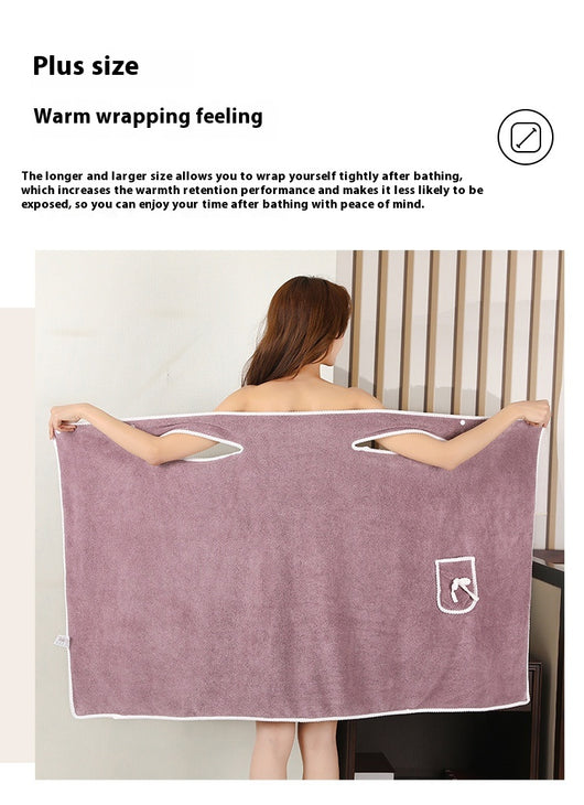Falda Toalla de Baño Ajustable con Tirantes - Microfibra Coral - Image 13