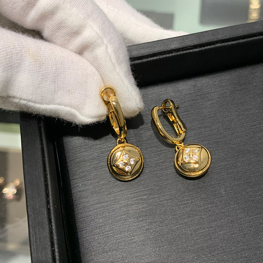 Aretes Largos de Cadena con Trébol de Cuatro Hojas y Diamantes - Image 11