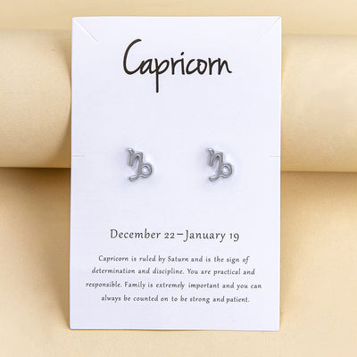 Aretes de los Doce Signos del Zodiaco en Oro y Plata - Image 41