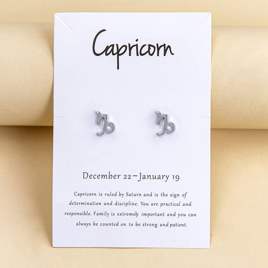 Aretes de los Doce Signos del Zodiaco en Oro y Plata - Image 41