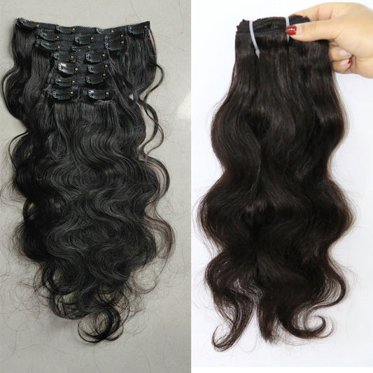Extensiones de Cabello Humano con Clip - Volumen Instantáneo