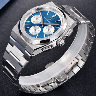 Reloj Cronógrafo Cuarzo Azul Resistente al Agua para Hombre - Image 11