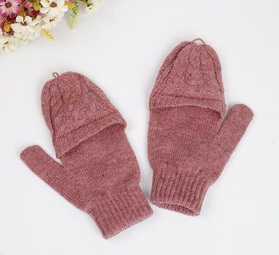 Guantes Tejidos Coreanos de Invierno - Cinco Dedos Semiabiertos para Estudiantes - Image 7