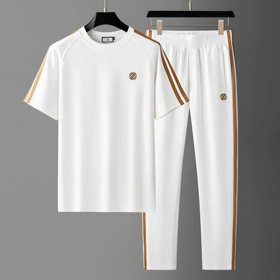 Conjunto Casual de Verano para Hombre con Playera Lisa de Manga Corta - Image 3