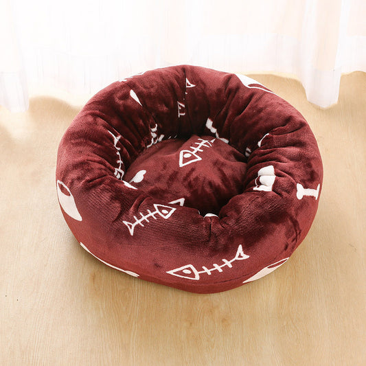Cama Térmica Acogedora para Mascotas - Nido Grueso Invierno y Otoño