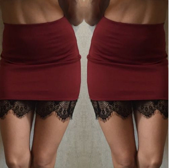Falda Elegante de Encaje con Cierre Rápido