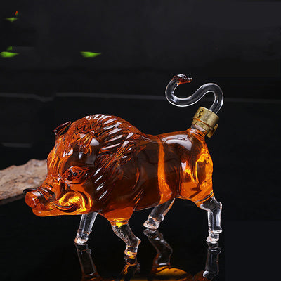 Botella de Vino Forma Cerdo del Zodiaco